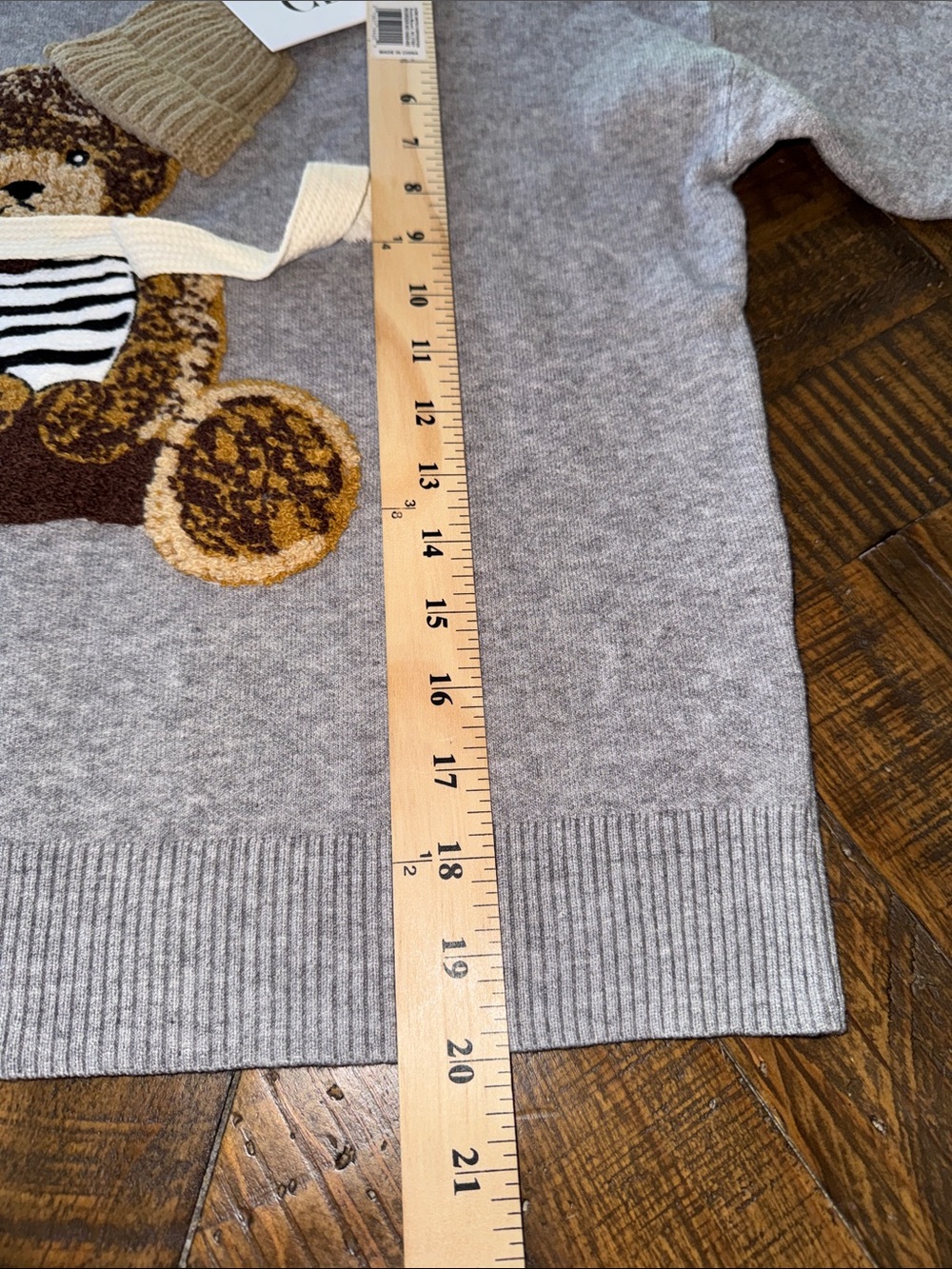 NWT Coastal Bloom Teddy Bear Sweater  Sz Lg to a 12 - Picture 6 of 7